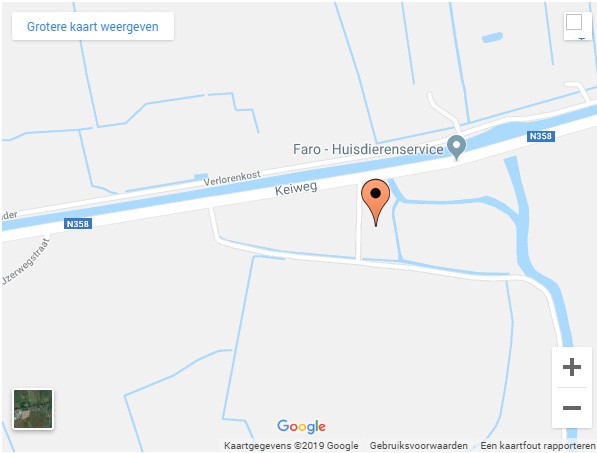 Ligging B&B De Waeterhoeve